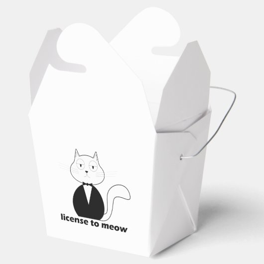Caixa de presente - Cat, License to Meow Bedankdoosjes (Geopend)