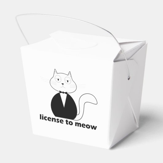 Caixa de presente - Cat, License to Meow Bedankdoosjes (Achterkant)