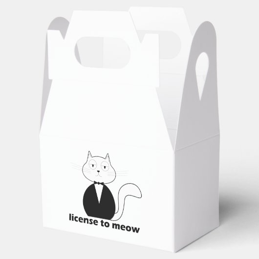 Caixa de presente - Cat, License to Meow Bedankdoosjes (Geopend)