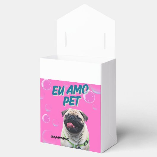 CAIXINHA PRESENTE PET ROSA BEDANKDOOSJES (Geopend)