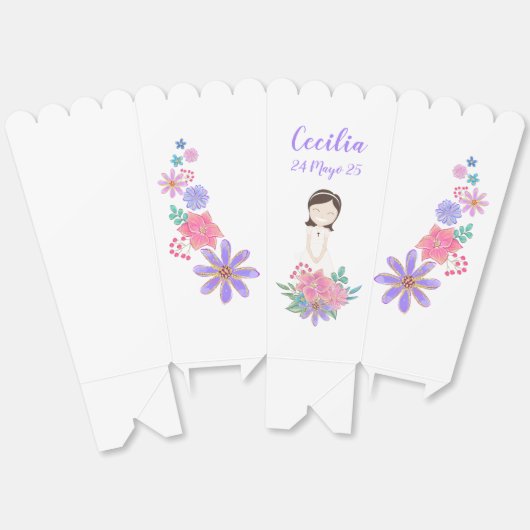 Caja de Palomitas Primera Comunión CECILIA Bedankdoosjes (Ongevouwen)