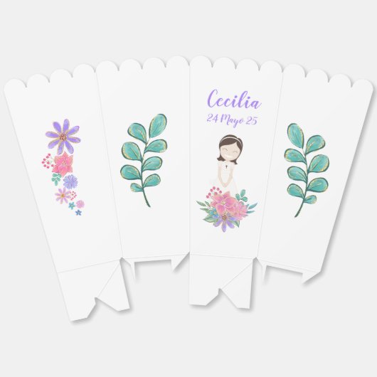 Caja de Palomitas Primera Comunión CECILIA Bedankdoosjes (Ongevouwen)