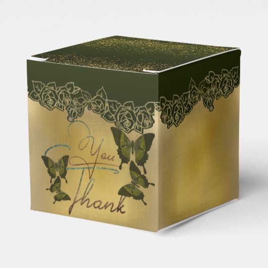 Caja de regalo con agradecimiento con mariposas bedankdoosjes (Voorkant Zijde)