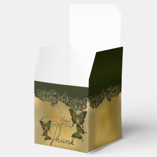Caja de regalo con agradecimiento con mariposas bedankdoosjes (Geopend)