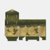 Caja de regalo con agradecimiento verde con rosas bedankdoosjes (Uitgevouwen)