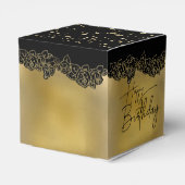 Caja de regalo  con corazón dorada para cumple bedankdoosjes (Achterkant)