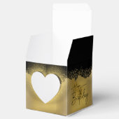 Caja de regalo  con corazón dorada para cumple bedankdoosjes (Geopend)
