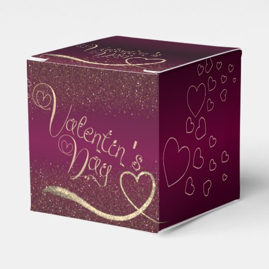 Caja de regalo con corazones de san Valentin Bedankdoosjes (Voorkant Zijde)