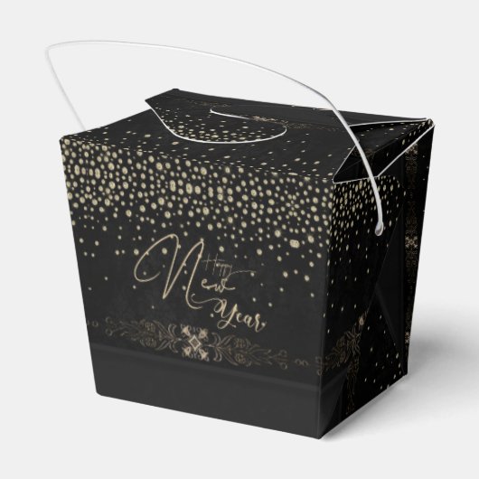 Caja de regalo con feliz año con cristales bedankdoosjes (Achterkant)