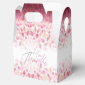 Caja de regalo con hojas de flores con gracias bedankdoosjes (Geopend)