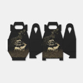 Caja de regalo  negra elegante para navidad bedankdoosjes (Uitgevouwen)