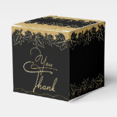 Caja de regalo negra linda  con agradecimiento bedankdoosjes (Voorkant Zijde)