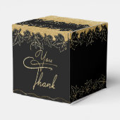 Caja de regalo negra linda  con agradecimiento bedankdoosjes (Achterkant)