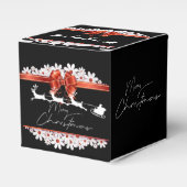 Caja de regalo negra para navidad  con papá Noel Bedankdoosjes (Voorkant Zijde)
