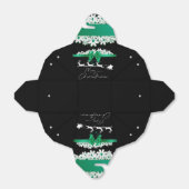 Caja de regalo para navidad con cinta verde bedankdoosjes (Uitgevouwen)
