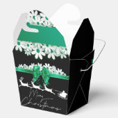 Caja de regalo para navidad con cinta verde bedankdoosjes (Geopend)