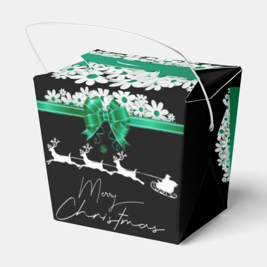 Caja de regalo para navidad con cinta verde bedankdoosjes (Achterkant)