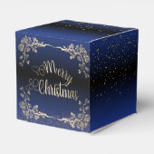 Caja de regalo para navidad con rosas  azul Royal Bedankdoosjes (Achterkant)
