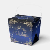 Caja de regalo para navidad con rosas  azul Royal Bedankdoosjes (Voorkant Zijde)