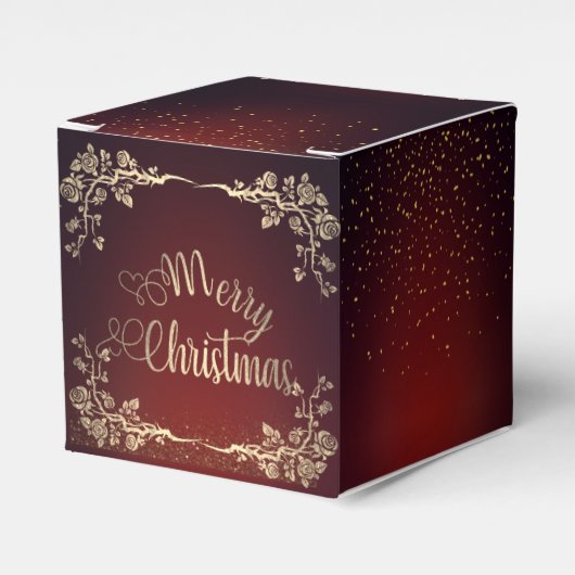 Caja de regalo para navidad con rosas rojo Royal Bedankdoosjes (Voorkant Zijde)