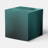 caja de regalo turquesa  con decoración de cumple bedankdoosjes (Achterkant)