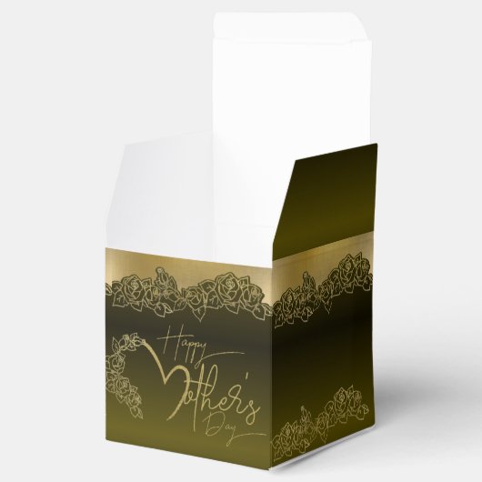 Caja de regalo verde hermoso para día de madre bedankdoosjes (Geopend)