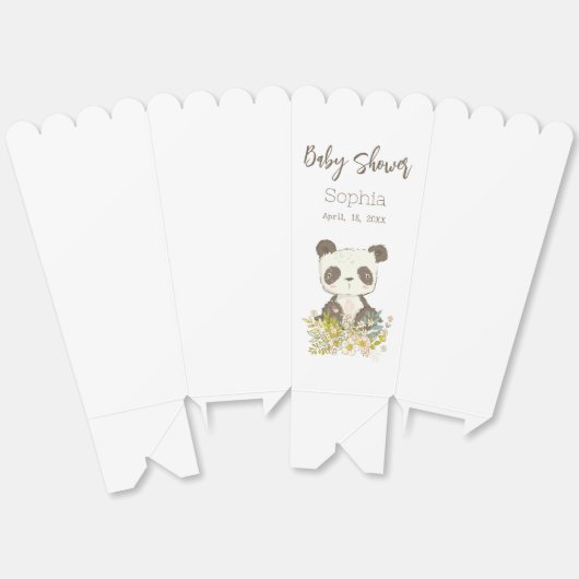 Caja Palomitas Baby Shower Panda Bedankdoosjes (Ongevouwen)