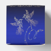 caja para regalo azul con decoración bedankdoosjes (Bovenkant)