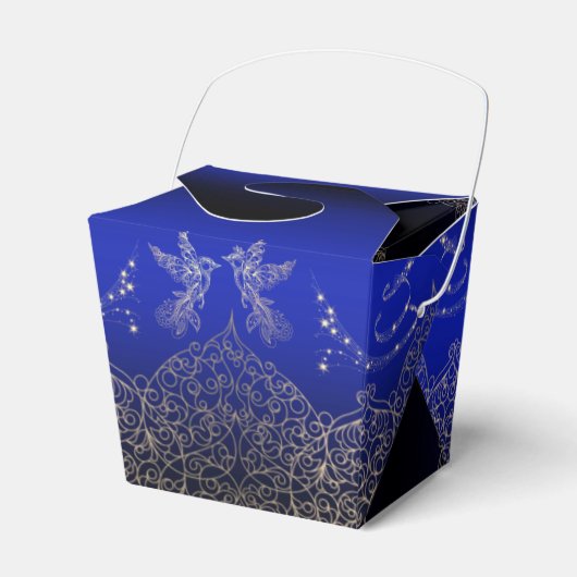 caja para regalo azul con decoración bedankdoosjes (Voorkant Zijde)
