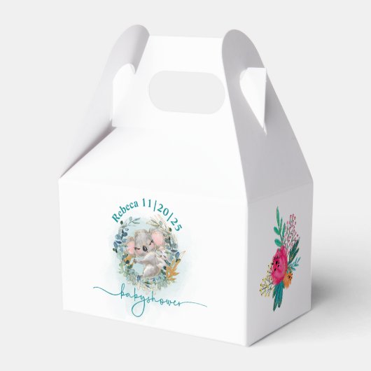 Caja para regalo Baby Shower "Baby Koala" Bedankdoosjes (Voorkant Zijde)