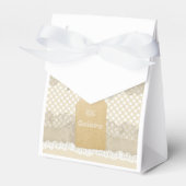 Caja para regalo con lunares y encaje! bedankdoosjes (Voorkant Zijde)