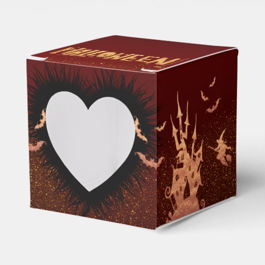 Caja para regalo en forma corazón para Halloween Bedankdoosjes (Voorkant Zijde)