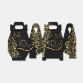 caja para regalos  con decoración dorado bedankdoosjes (Uitgevouwen)