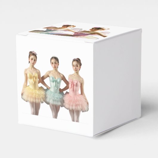 Caja para regalos con preciosas bailarinas bedankdoosjes (Voorkant Zijde)