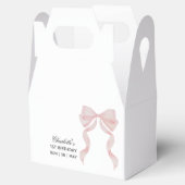 Caja para regalos pink bow 1st birthday bedankdoosjes (Geopend)