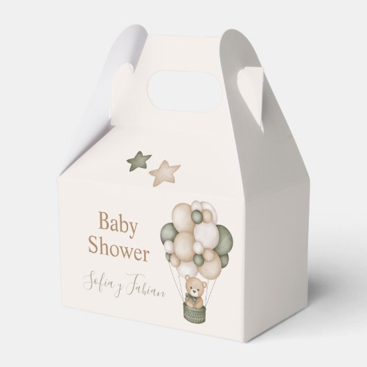 Caja Para Regalos Teddy Bear Baby shower Boy Bedankdoosjes (Voorkant Zijde)