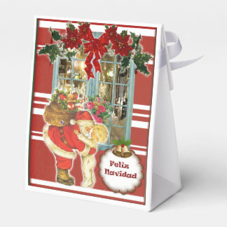 Cajita para regalo de navidad, Santa Claus Bedankdoosjes