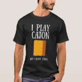 Cajon Box Drum Instrument Peruvian Cajon Percussio T-shirt (Voorkant)