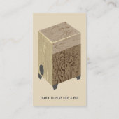 Cajon Drum Music Lessons Visitekaartje (Achterkant)
