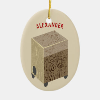 Cajon Drum Persoonlijke kerstversiering Keramisch Ornament