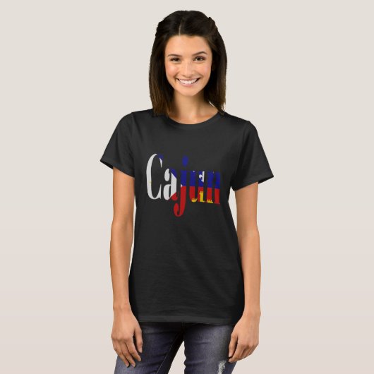Cajun Acadian Flag Louisiana Tee Shirt (Voorkant volledig)