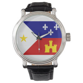 Cajun Acadiana Vlag Rond Gezicht Horloge