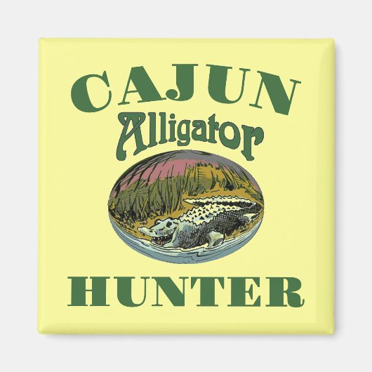 Cajun Alligator Hunter Magnet (Voorkant)