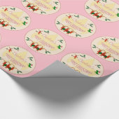 Cajun Baby Girl Eerste Kerstmis Cadeaupapier (Hoek)