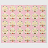 Cajun Baby Girl Eerste Kerstmis Cadeaupapier (Vlak)