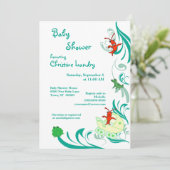 Cajun Baby shower Geslacht Neutraal (wit) Kaart (Staand voorkant)