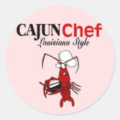 Cajun Chef Ronde Sticker (Voorkant)