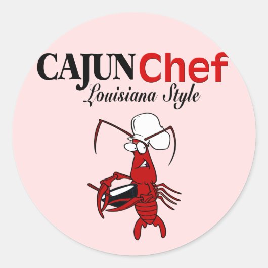 Cajun Chef Ronde Sticker (Voorkant)