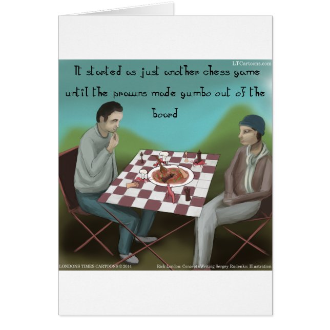 Cajun Chess Funny Cartoon (Voorkant)