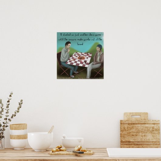 Cajun Chess Funny Poster (Keuken)